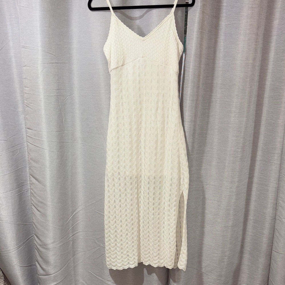 Hollister Cream Midi Dress